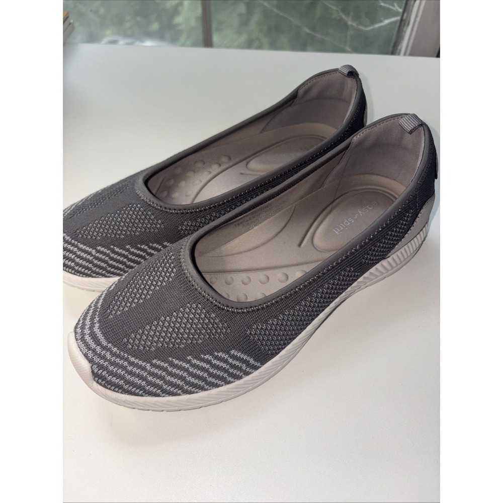Easy Spirit Geinee Knit Slip On Walking Shoes Gray Size‎ 7m Breathable/ Easy On